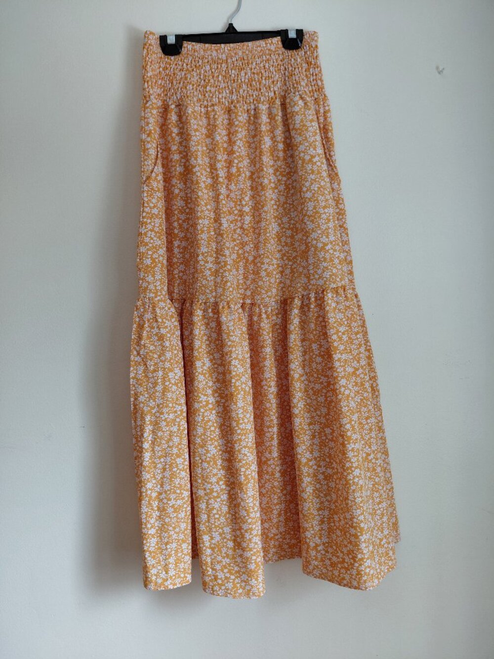 Yellow Floral Maxi Skirt